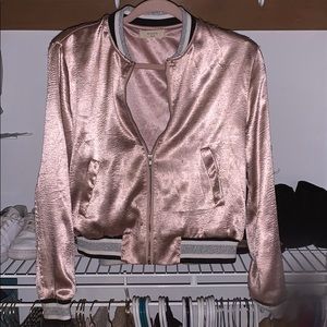 Cute rose gold bomber jacket✨